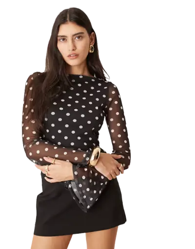 Top tulle manches ange ASOS