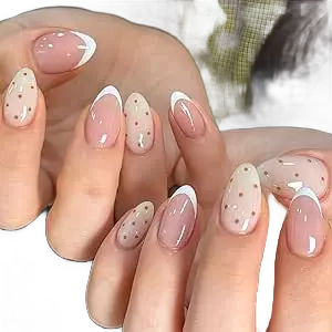 Auroriel French Polka Dots Press-On