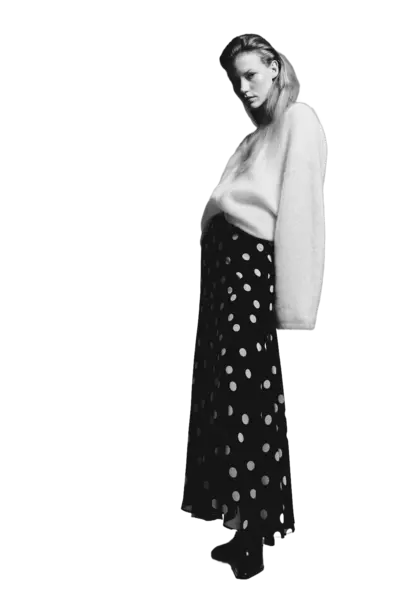 Jupe évasée à pois H&M