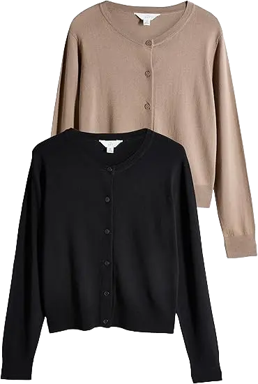 Lot de cardigans boutonnés en maille fine femme