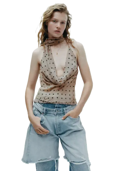 Top halter foulard ZARA