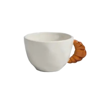 Tasse céramique poignée croissant
