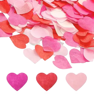 Confettis cœurs biodégradables
