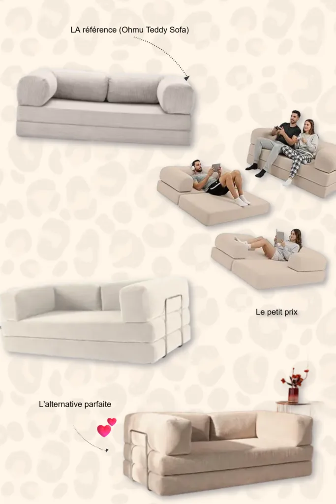 TEDDY Sofa Omhu : Le canapé modulable à 1645€ et ses alternatives bien moins chères!