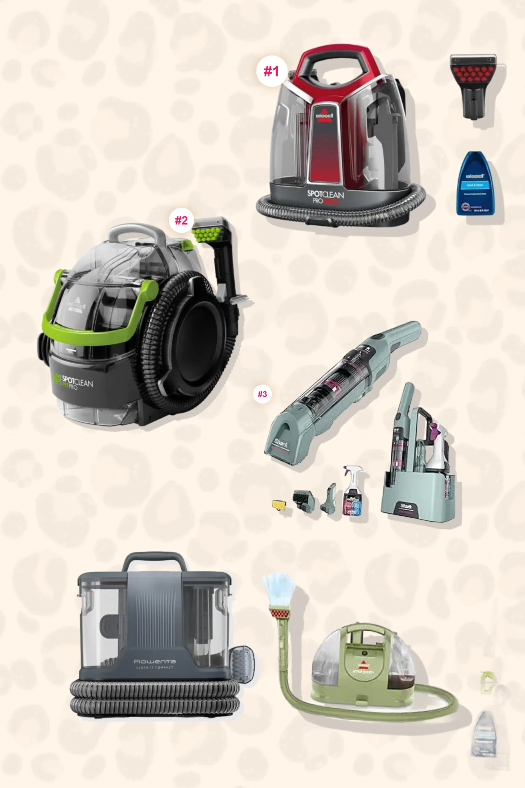 Top 5 nettoyeurs de taches / shampouineuses portables 2026 (Tapis, canapés et voiture)